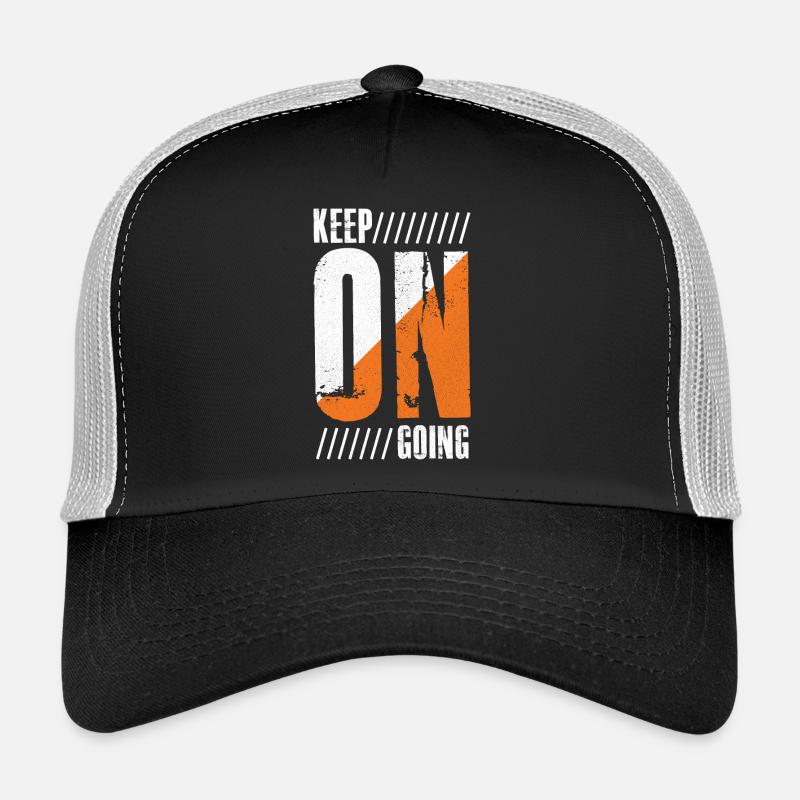 keep on going funny shirt - Trucker Cap - black/stone grey