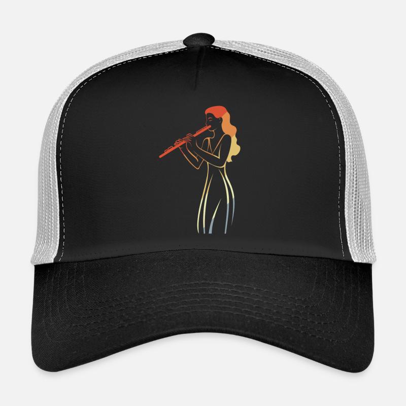 Vintage Flute Player Sketch Trucker Cap