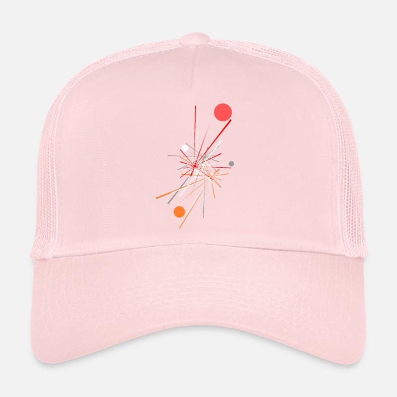 Éclats abstraits multicolores Casquette trucker 