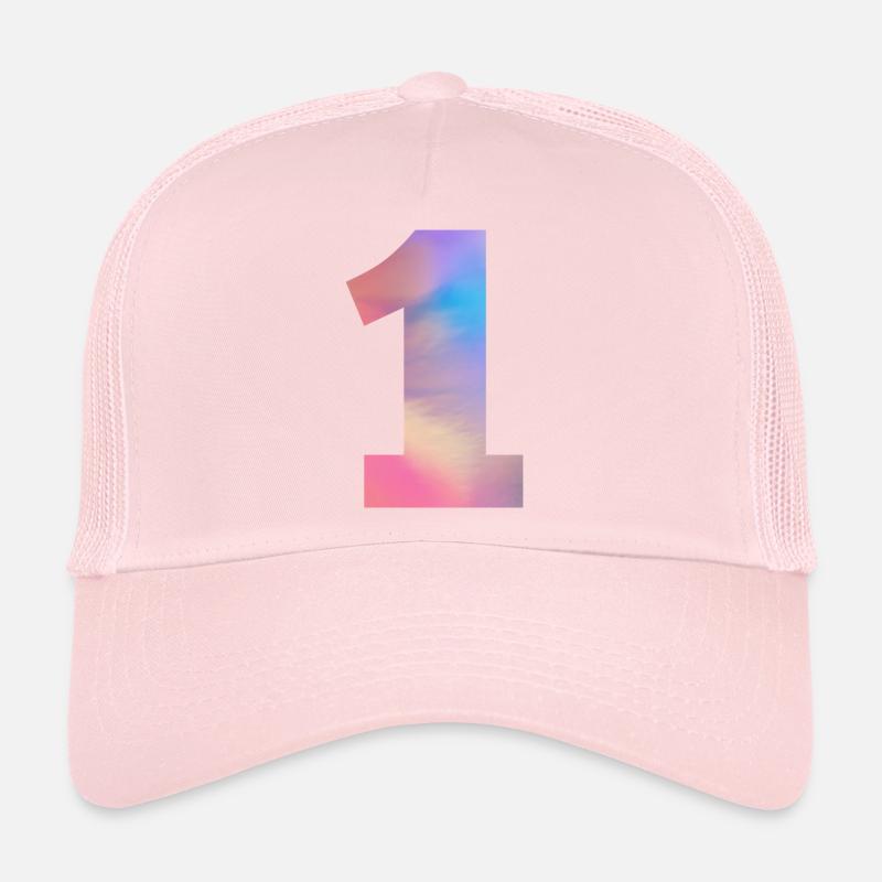 Bunte Zahl 1 Trucker Cap