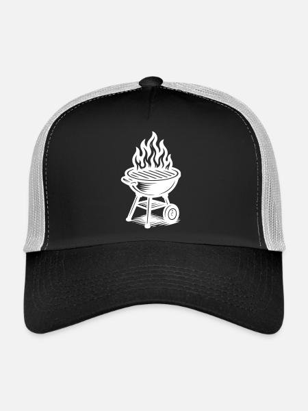 Grill Fire Grilling - Trucker Cap - black/stone grey - Front