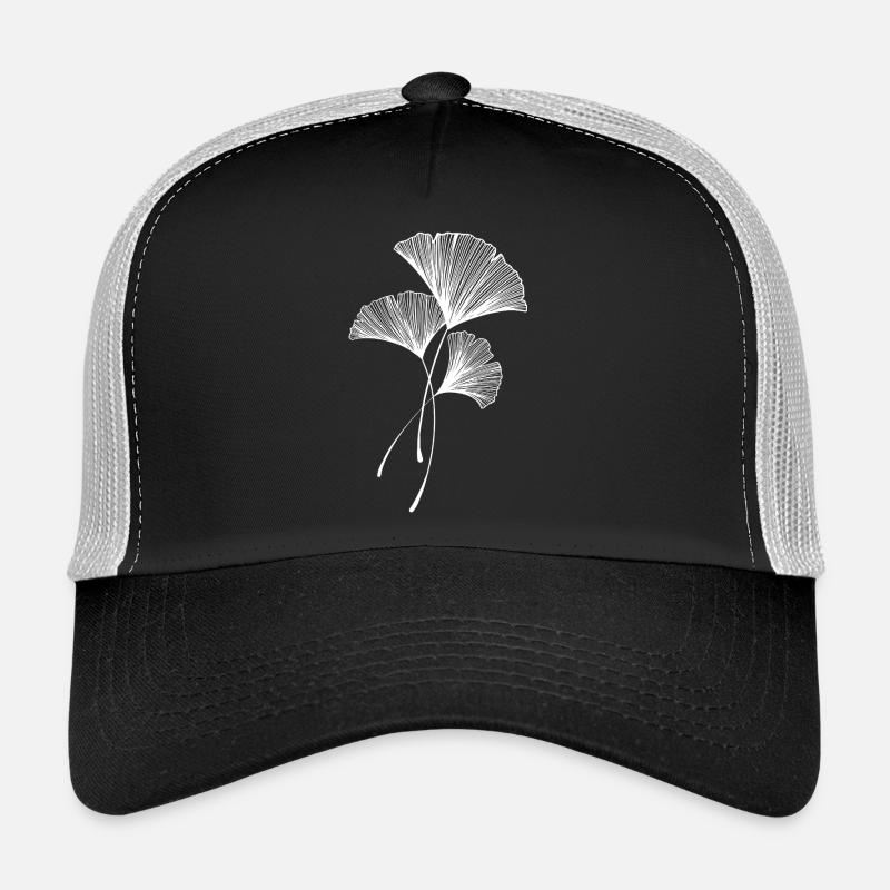 Minimalist Ginkgo Leaf Botanical Design Trucker Cap