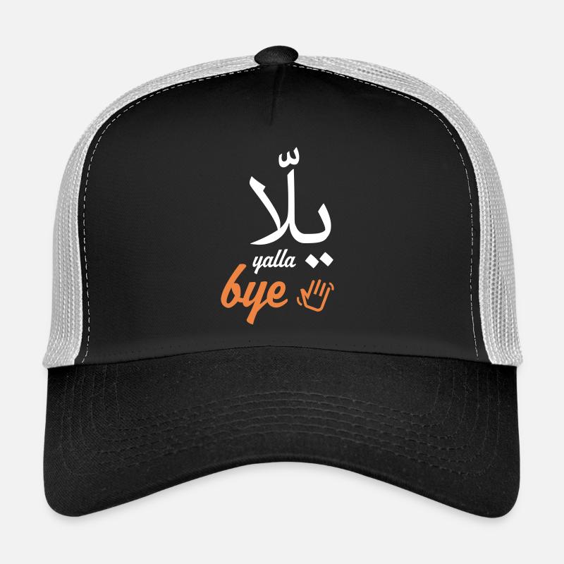 yalla bye - Trucker Cap - black/stone grey