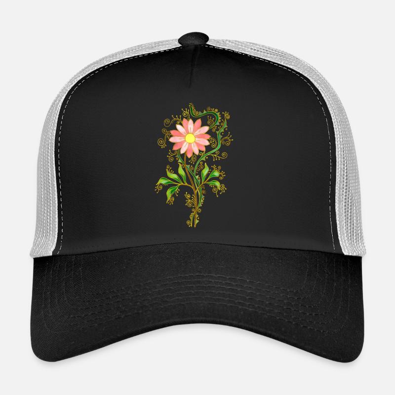 Blume - Trucker Cap - Schwarz/Steingrau