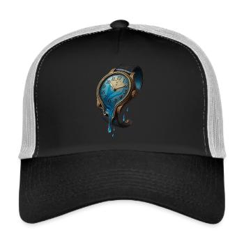 Horloge goutte à goutte – Le temps dans la conception du flux - Casquette trucker  - noir/gris pierre - Devant