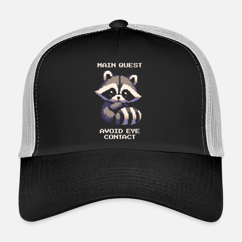Main Quest: Avoid Eye Contact | Introversion Trucker Cap