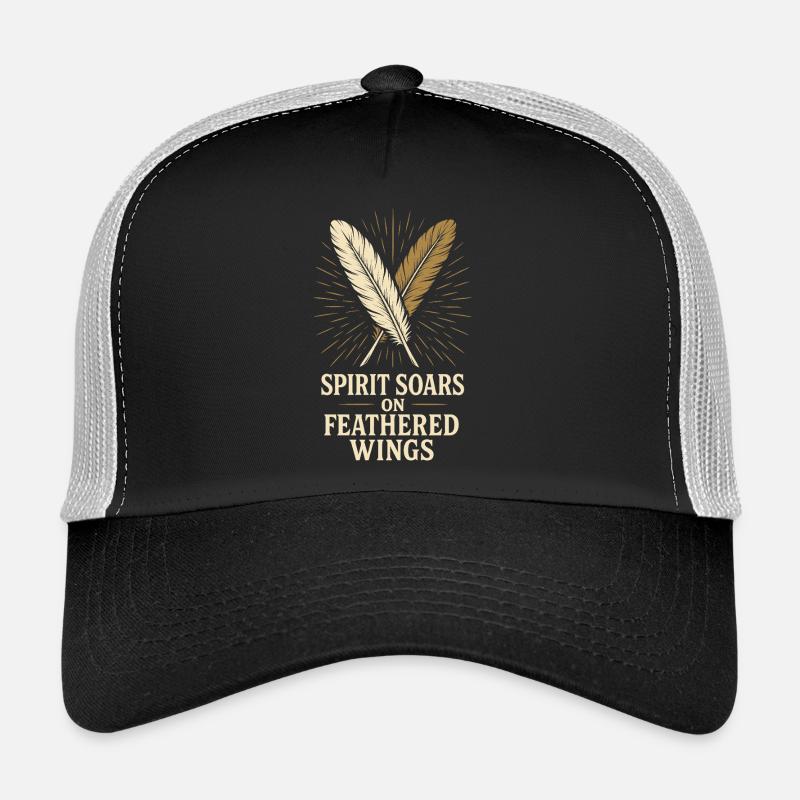 Feather And Dream Boho Festival Spiritual Pattern Trucker Cap