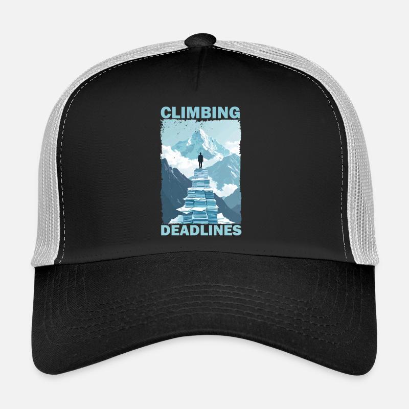 Grimper les délais - Funny Office Workload Mountai Casquette trucker 