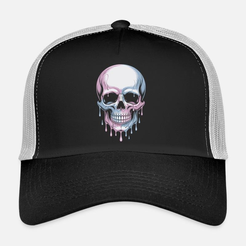Kawaii Pastel Goth Skull Trucker Cap