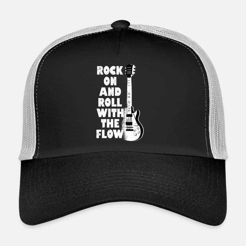 Rock On And Roll avec la guitare du groupe de rock Flow Casquette trucker 