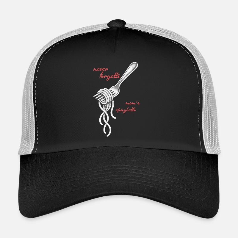 Never Forgetti Spaghetti Fork Drawing - Trucker Cap - black/stone grey
