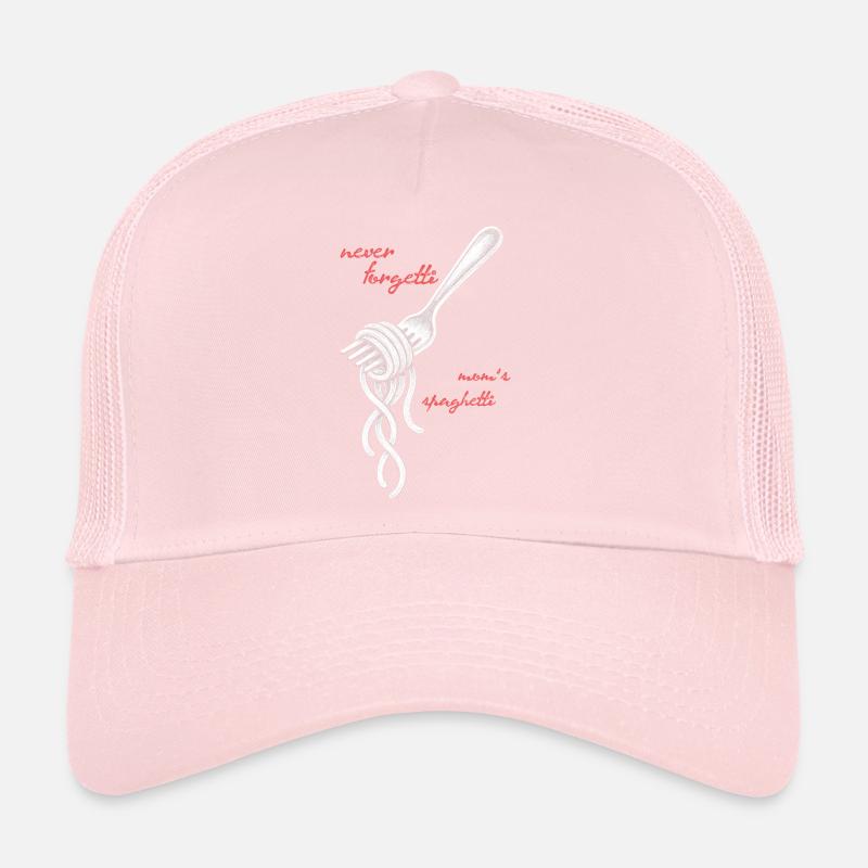 Never Forgetti Spaghetti Fork Drawing Trucker Cap