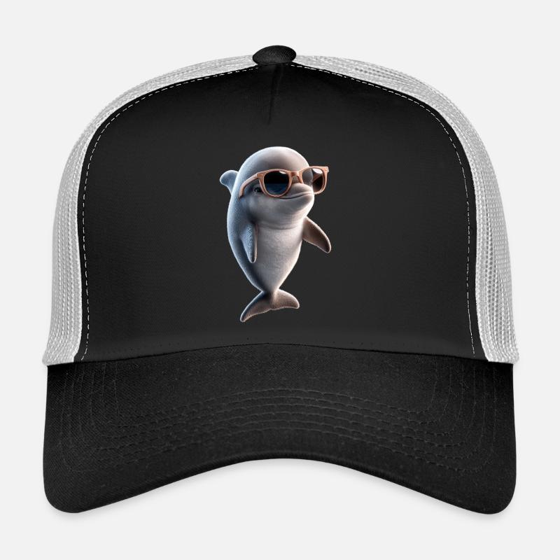 Dolphin Diver Dolphins Ocean Cute Dolphins Dolphin Trucker Cap
