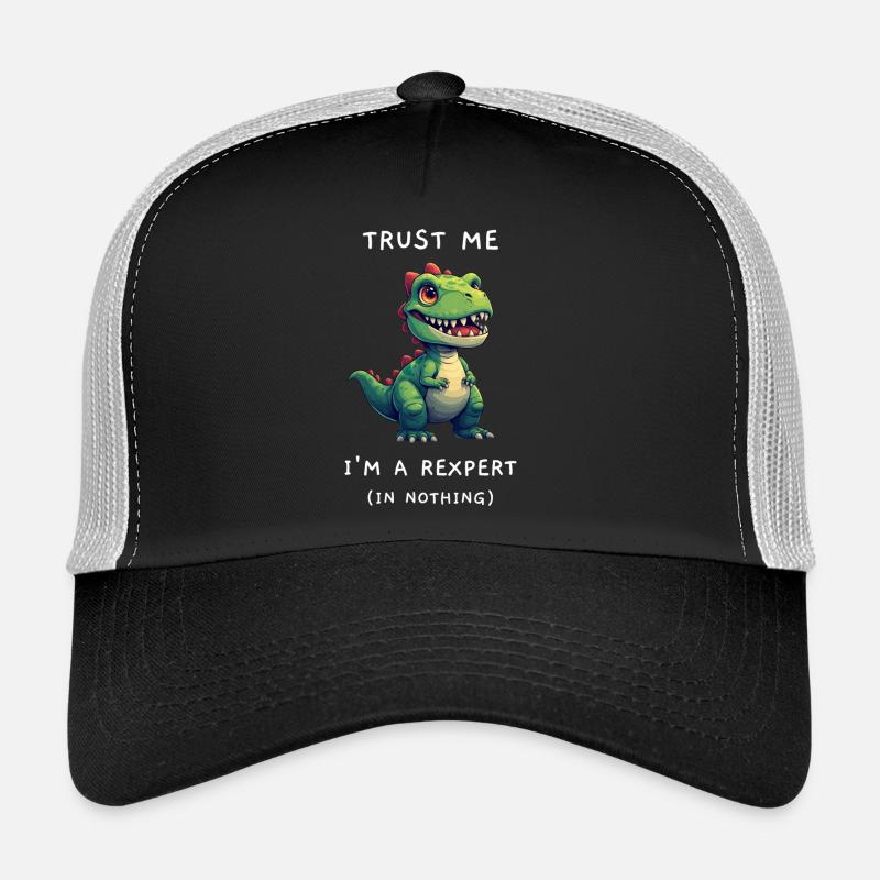 Lustiger T-Rex "Rexpert in Nichts" Spruch Trucker Cap