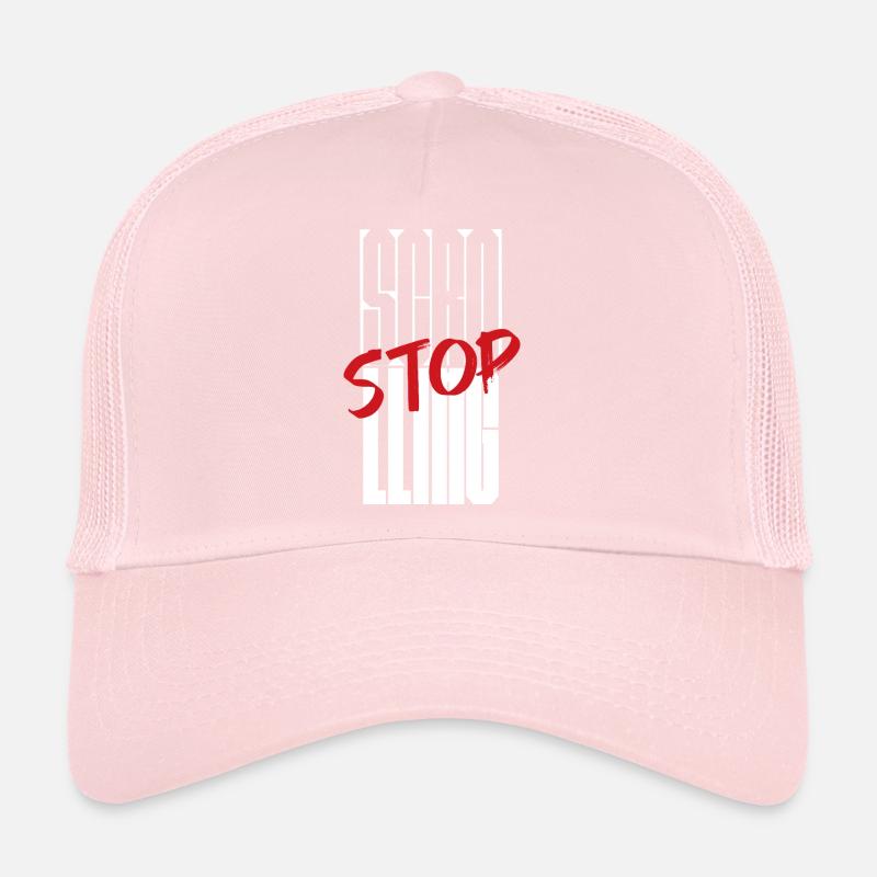 Arrêter le défilement Conception typographique Casquette trucker 