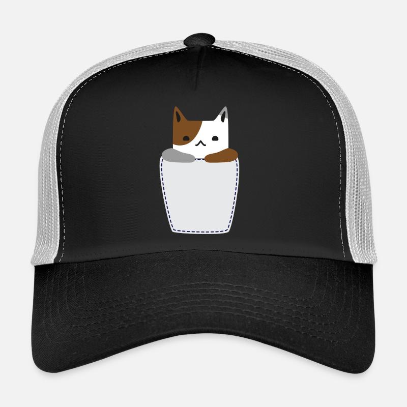 Poche poitrine avec chat Casquette trucker 