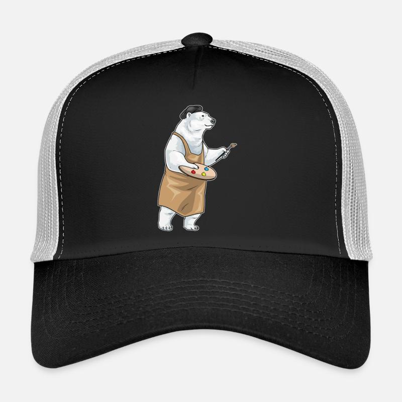 Eisbär Maler Pinsel Malen Trucker Cap