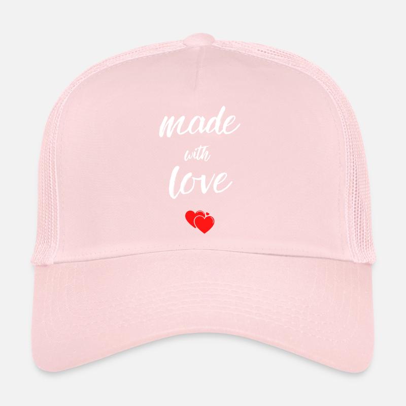 Made with Love Hearts Trucker Cap