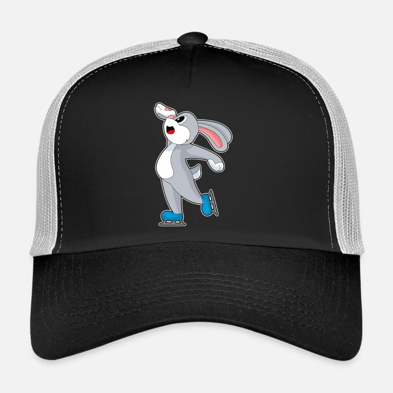 Hase Eislaufen Schlittschuhe Wintersport Trucker Cap
