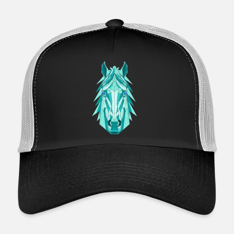 Cheval géométrique : Prisme sarcelle Casquette trucker 