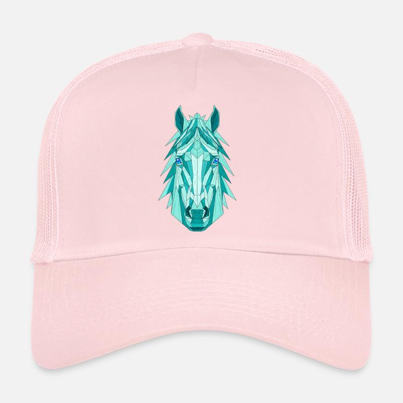 Cheval géométrique : Prisme sarcelle Casquette trucker 