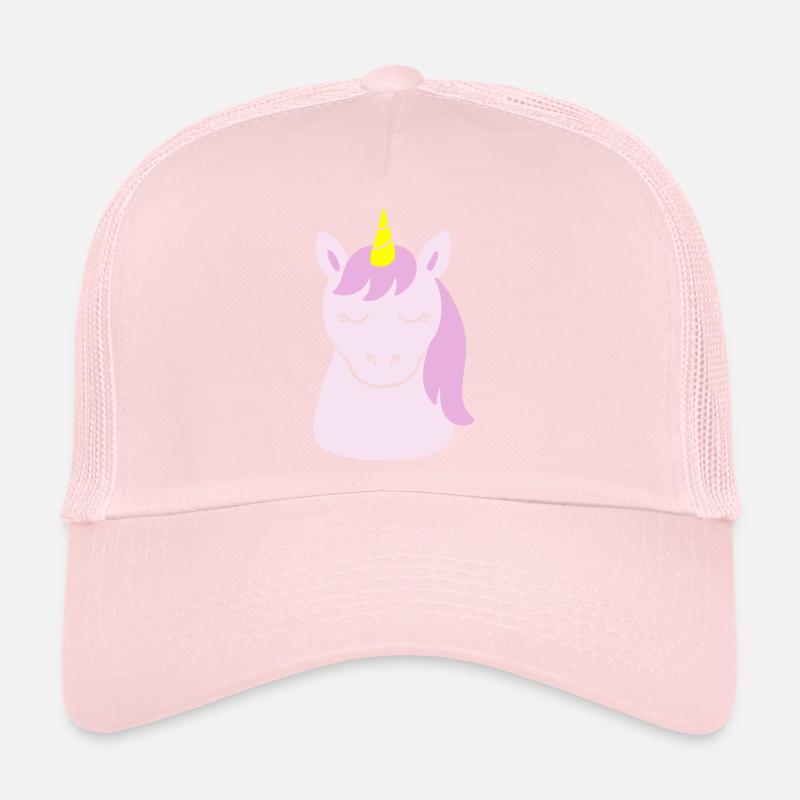 Cute unicorn with closed eyes Trucker Cap