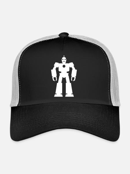 Robots – Technologie de l’IA Science-fiction Nerd Design - Casquette trucker  - noir/gris pierre - Devant