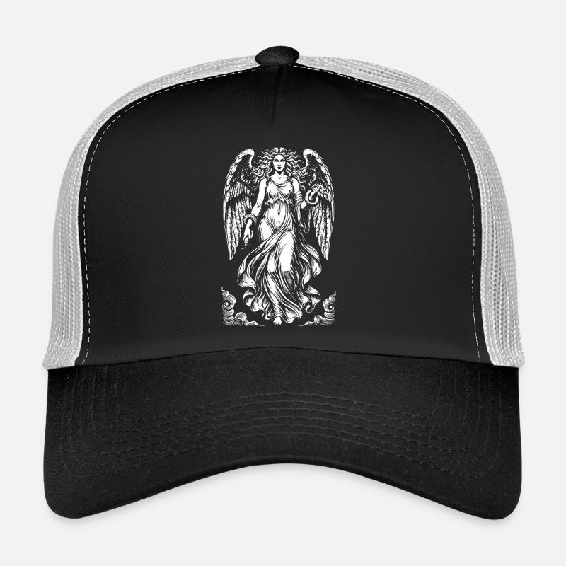 Lilith Fallen Angel with Flowing Robes and snake Trucker Cap