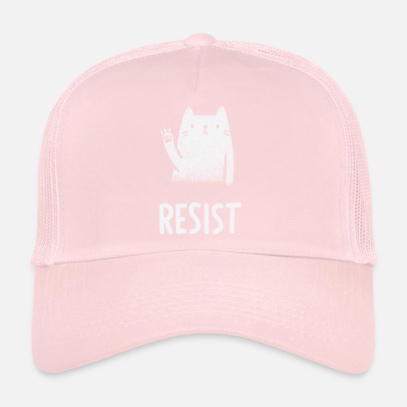 Illustration du chat blanc ondulant Casquette trucker 