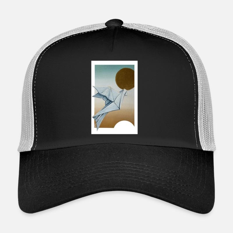 Origami Dove - Trucker Cap - black/stone grey