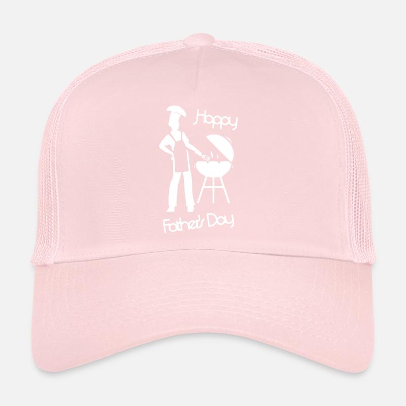 Happy Fathers Day - Grill weiß Trucker Cap