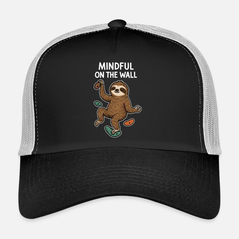 Mindful on the Wall – Zen Sloth on Wall Trucker Cap
