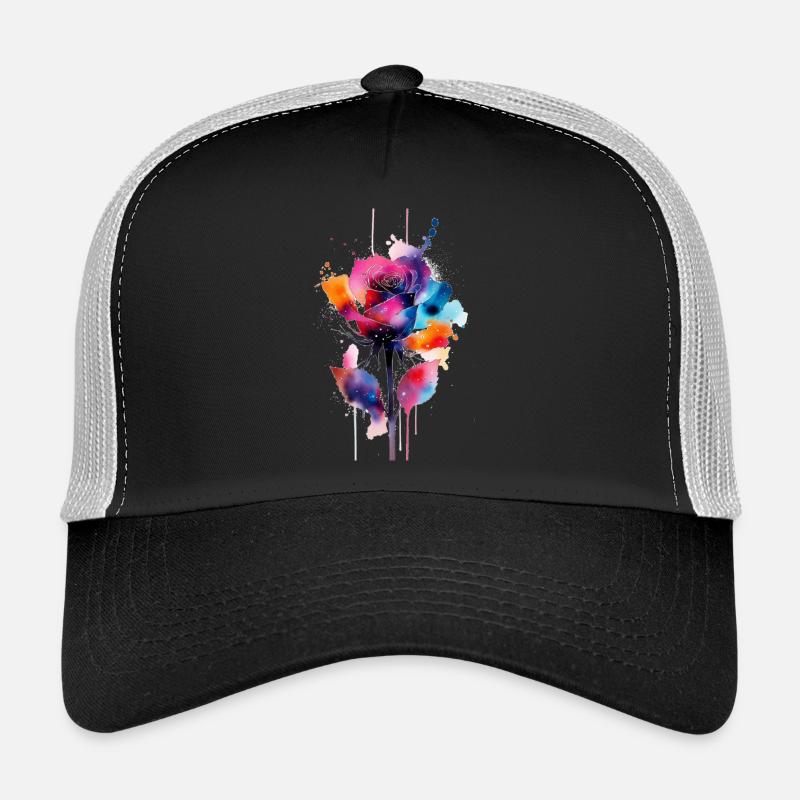 flower - Trucker Cap - black/stone grey