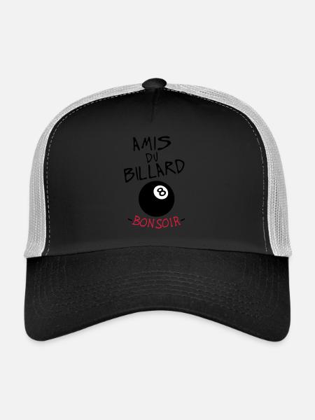 quote friends billiard goodnight ball 8 humor sport - Trucker Cap - black/stone grey - Front