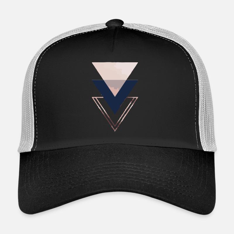 Triangles rose - Trucker Cap - black/stone grey