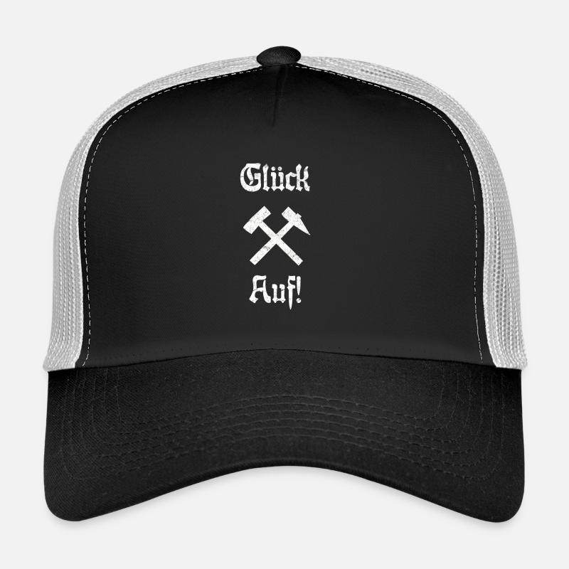 Glück Auf! Logo Schlägel und Eisen - Trucker Cap - Schwarz/Steingrau