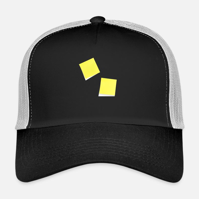 gelber Notizzettel , Klebezettel , sticky note Trucker Cap