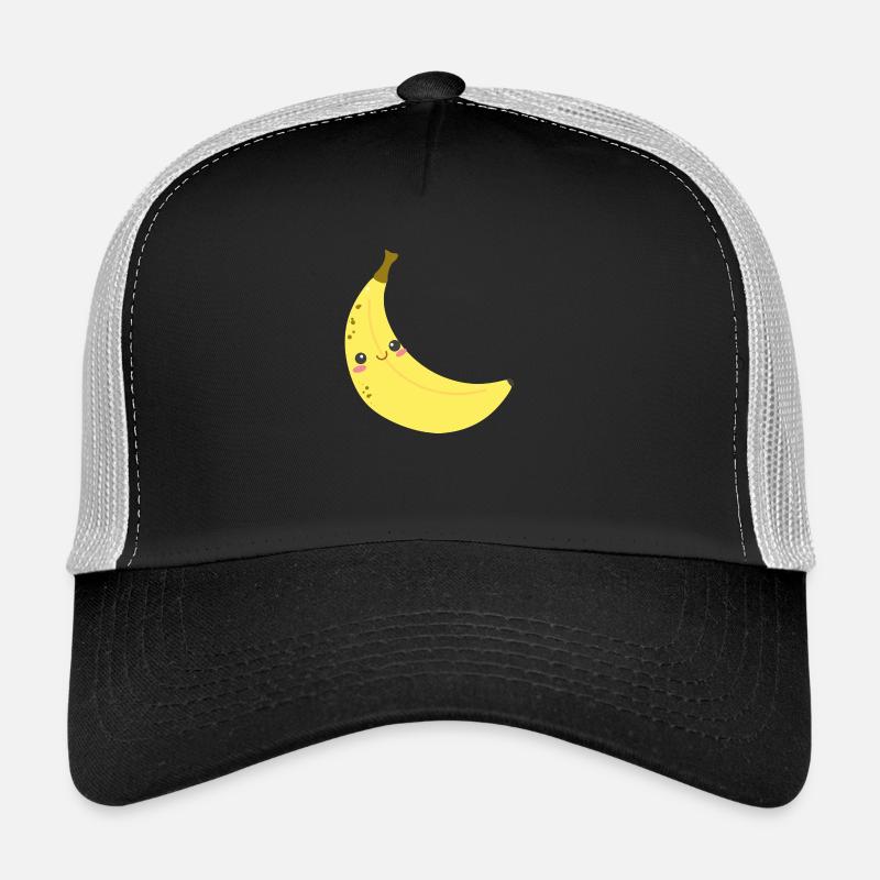 Happy Banane optimal für Kinder - Trucker Cap - Schwarz/Steingrau