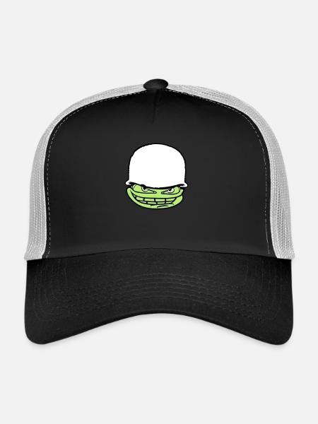 visage tête soldat camouflage guerre armée armée ve - Casquette trucker  - noir/gris pierre - Devant