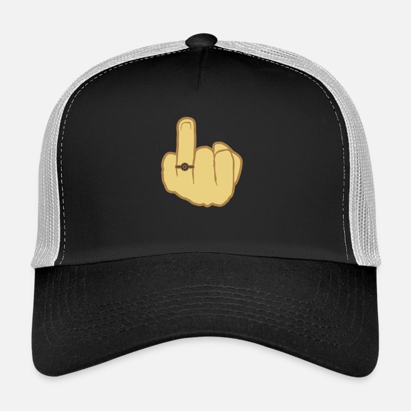 Alliance de mariage à la main - Casquette trucker  - noir/gris pierre