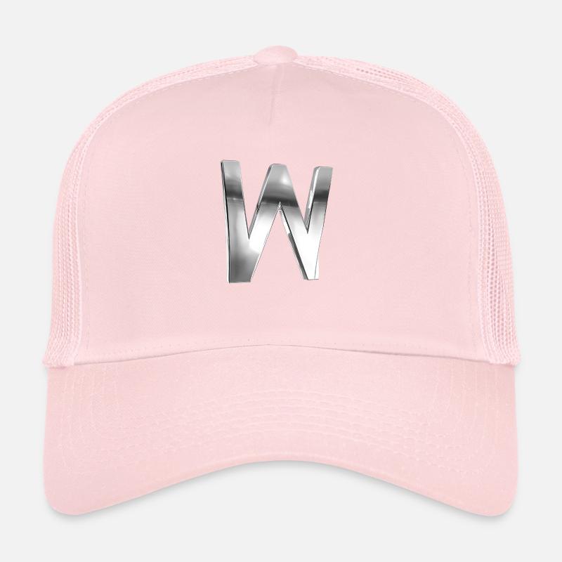 Chrome ,, W " Métallisé Casquette trucker 