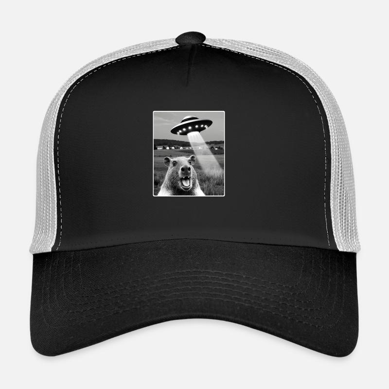 capybara Selfie avec extraterrestre OVNI drôle capybara Cadeau Casquette trucker 