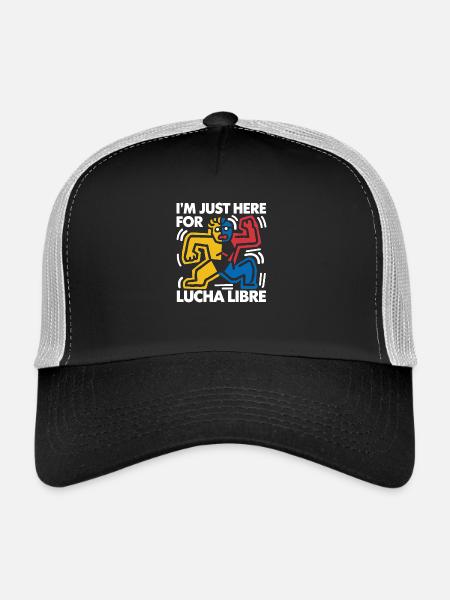 Action et look lutte - Casquette trucker  - noir/gris pierre - Devant