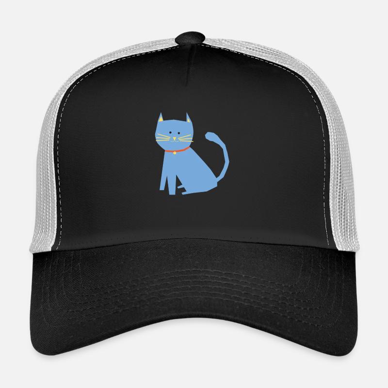 Chat bleu Casquette trucker 