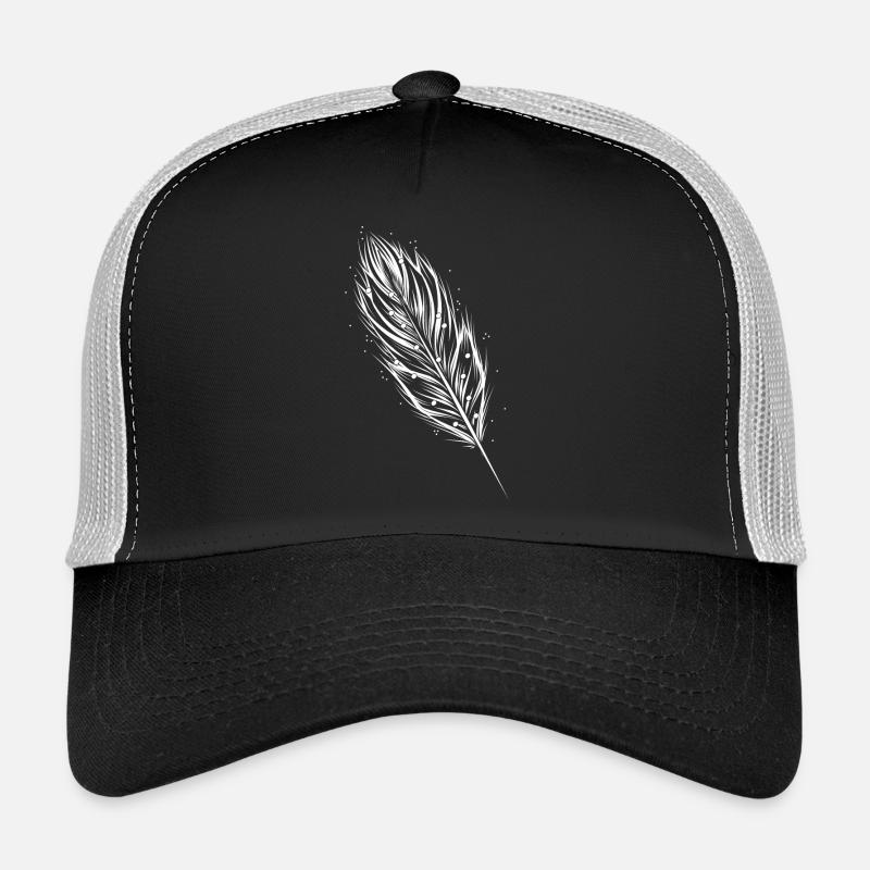 weiße Feder Trucker Cap
