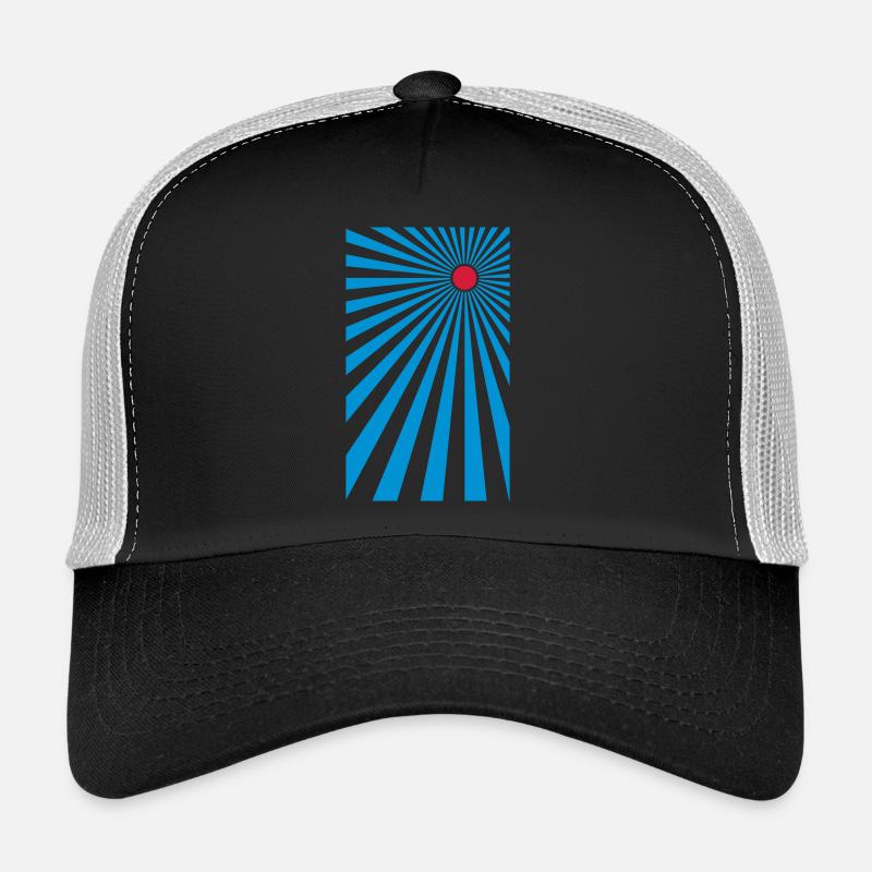 Japanese sun rays - Trucker Cap - black/stone grey