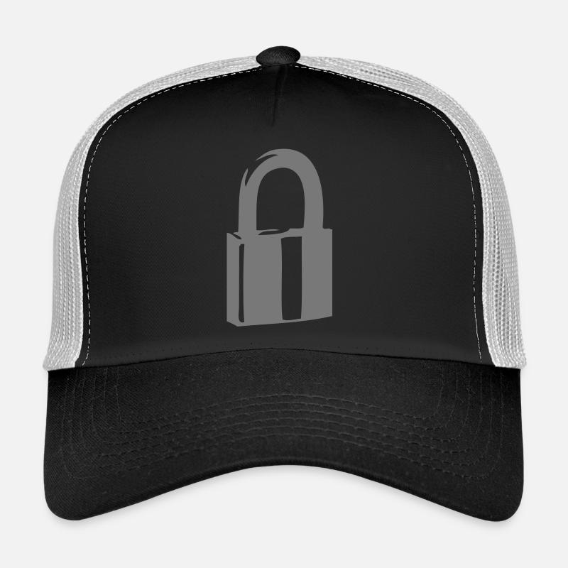padlock security or locksmith Trucker Cap
