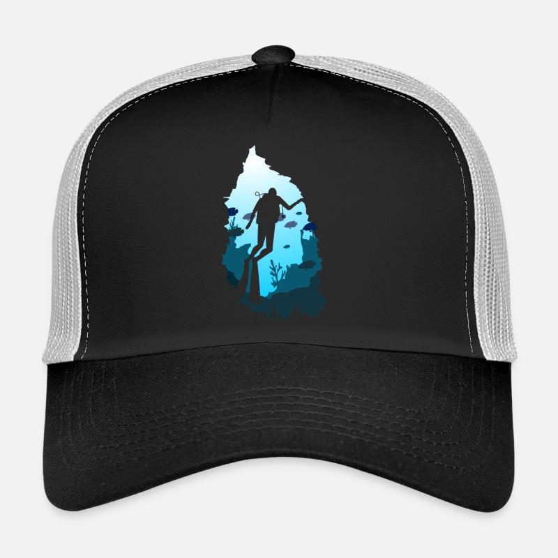 plongee - Casquette trucker  - noir/gris pierre