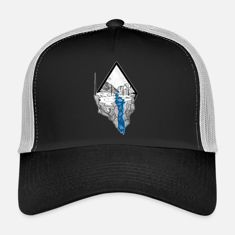paysage avec montagnes Casquette trucker 