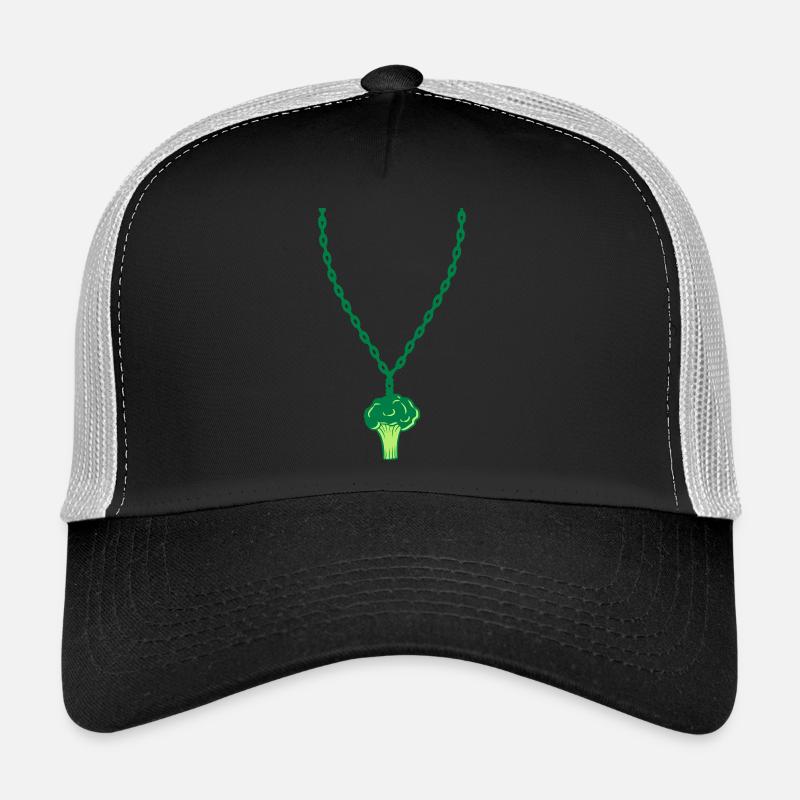 collier brocoli bijoux sain vitamines - Casquette trucker - noir/gris pierre